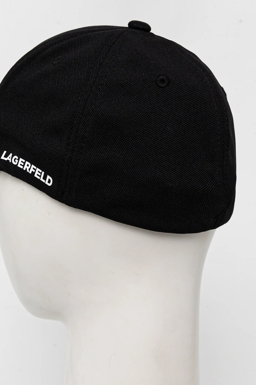 Кепка Karl Lagerfeld колір чорний з аплікацією 500118.805710