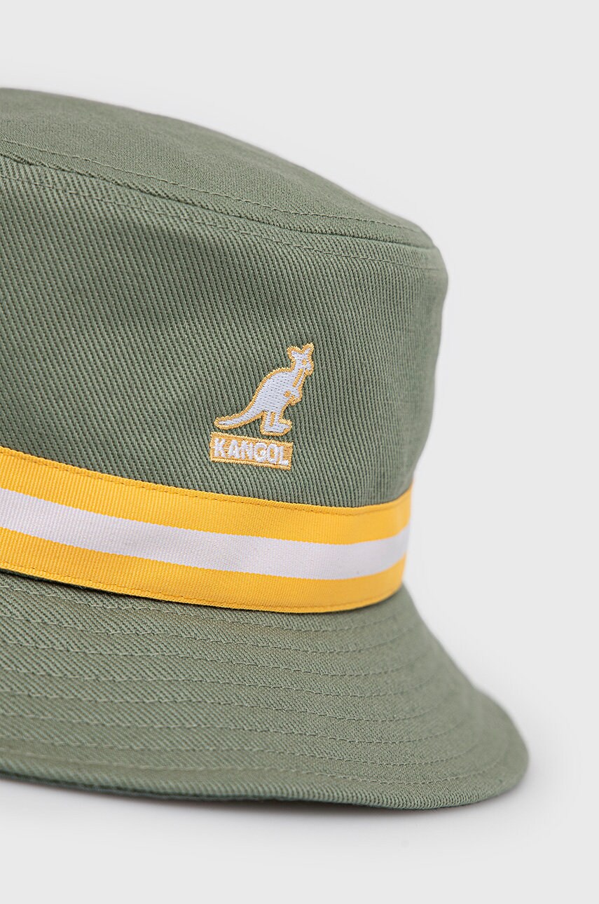 Бавовняний капелюх Kangol колір зелений з бавовни