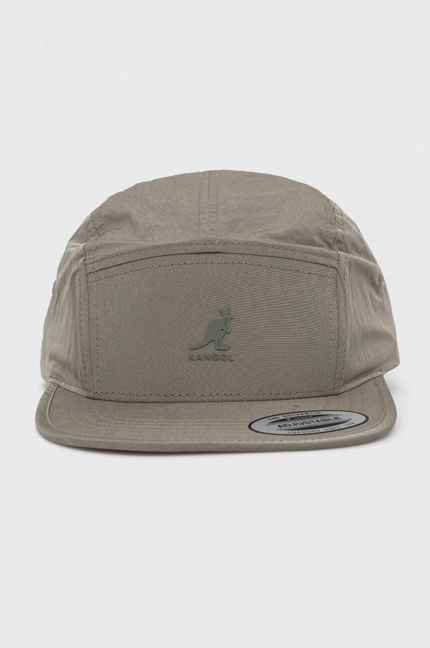 Кепка Kangol колір зелений однотонна