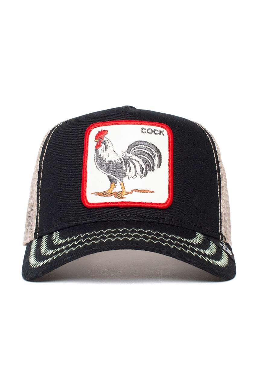 Шапка Goorin Bros колір чорний з аплікацією