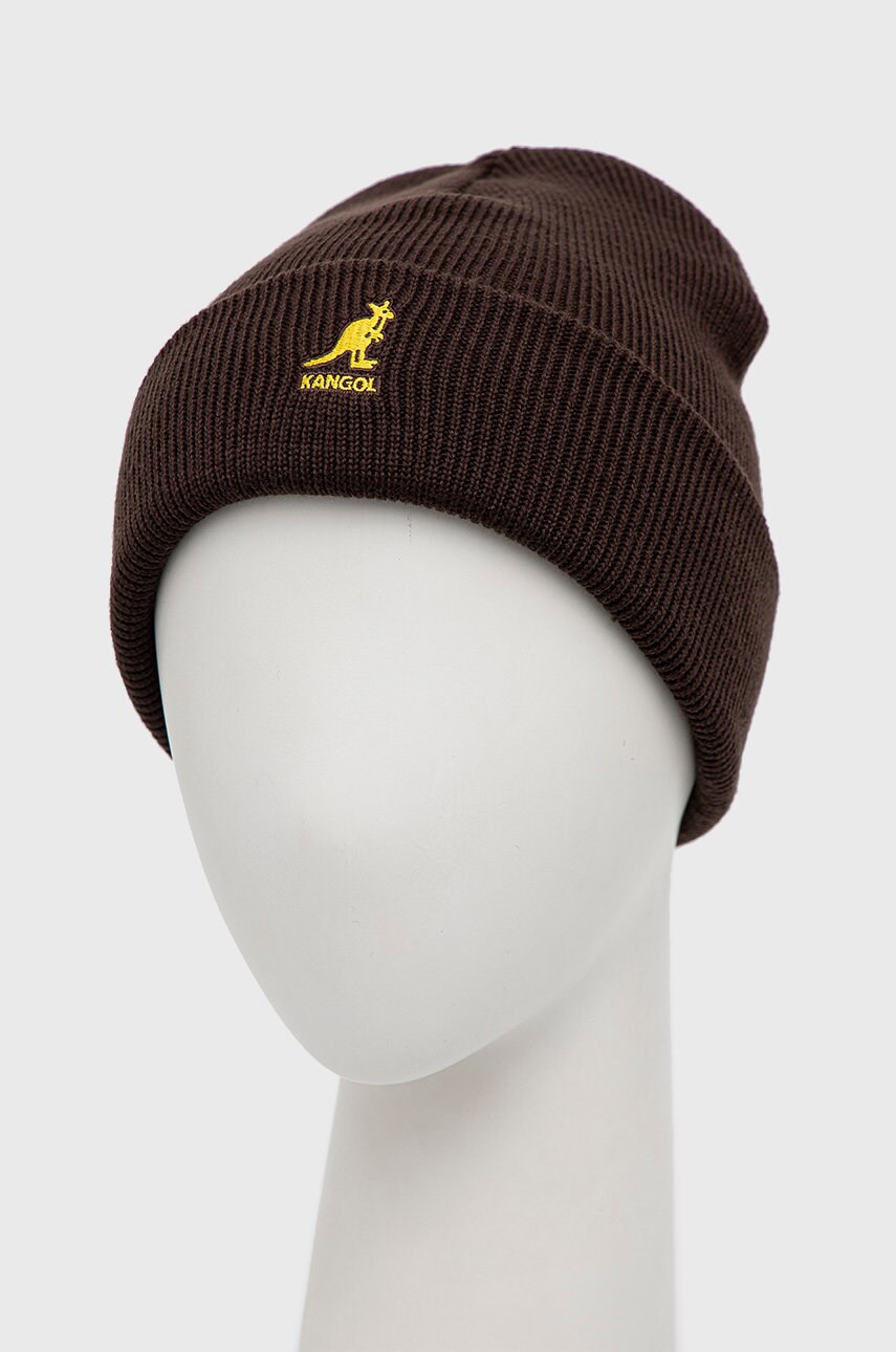 Шапка Kangol колір коричневий