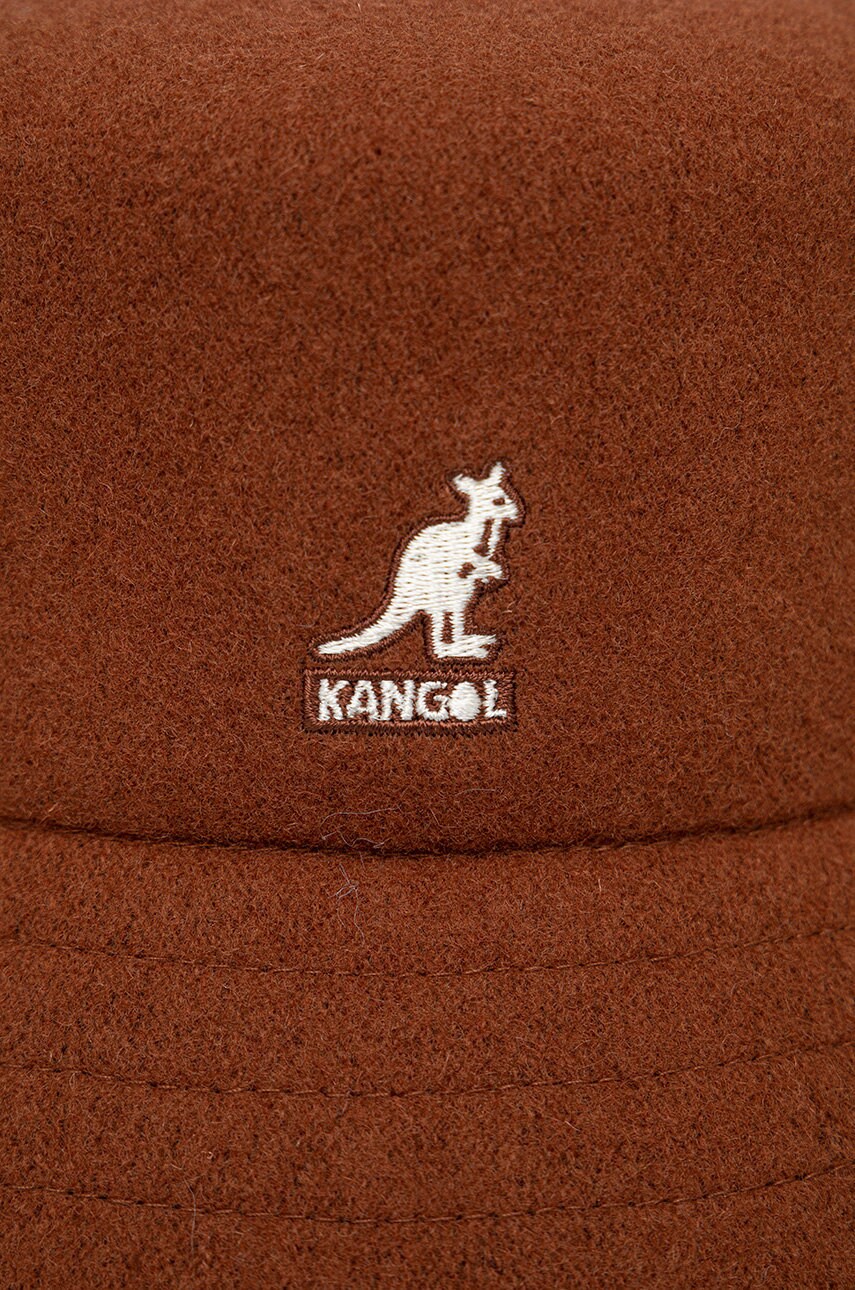 Вовняний капелюх Kangol колір коричневий вовна