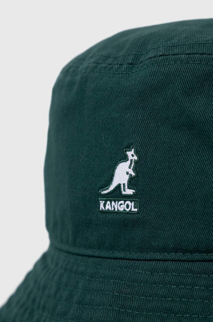 Бавовняний капелюх Kangol колір зелений з бавовни