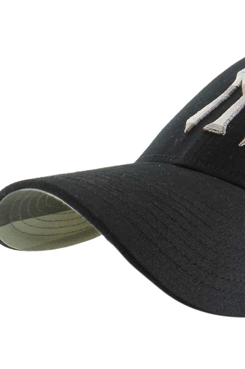 Бавовняна бейсболка 47 brand MLB New York Yankees колір чорний з аплікацією