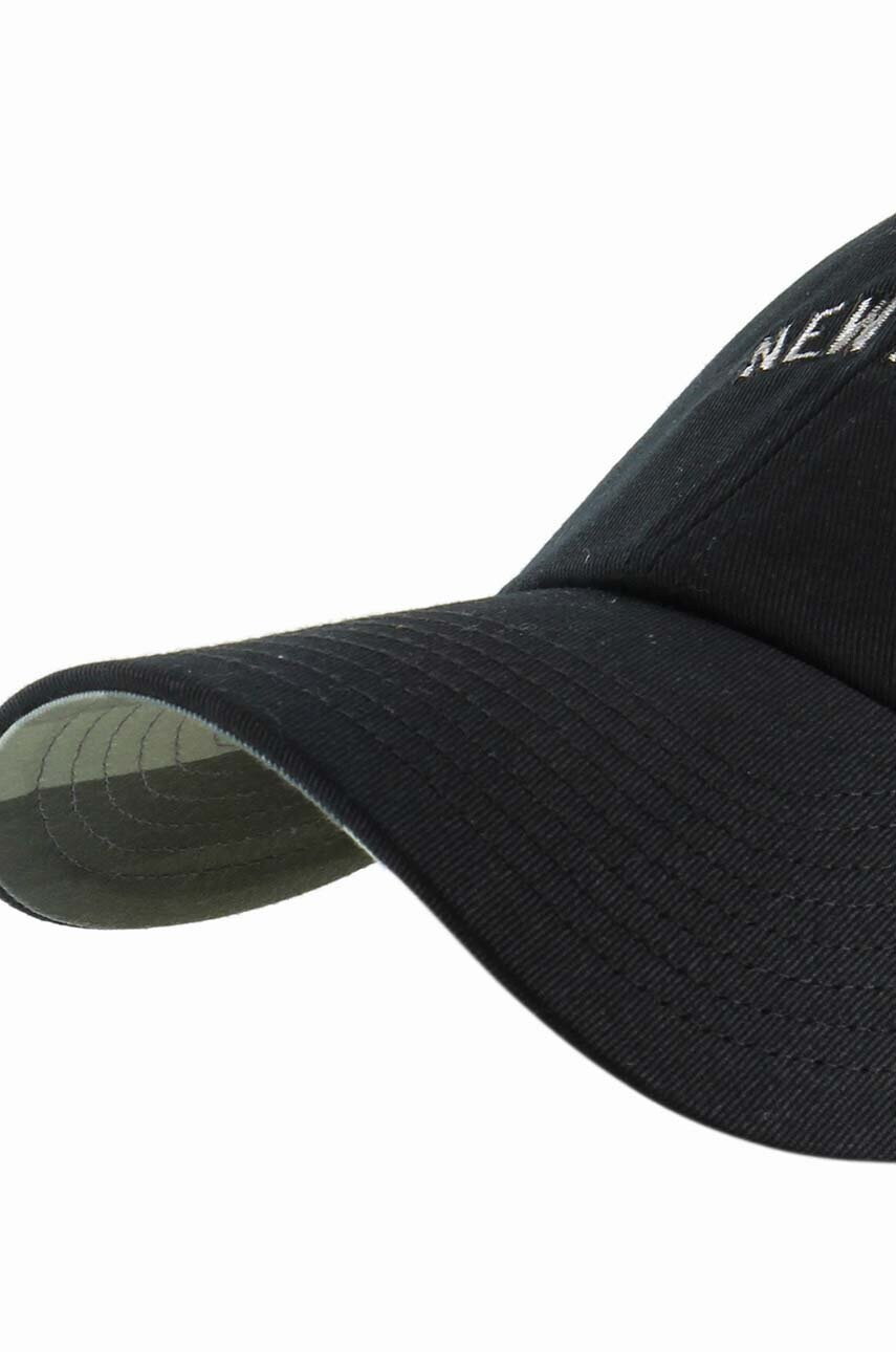 Бавовняна бейсболка 47 brand MLB New York Yankees колір чорний з аплікацією
