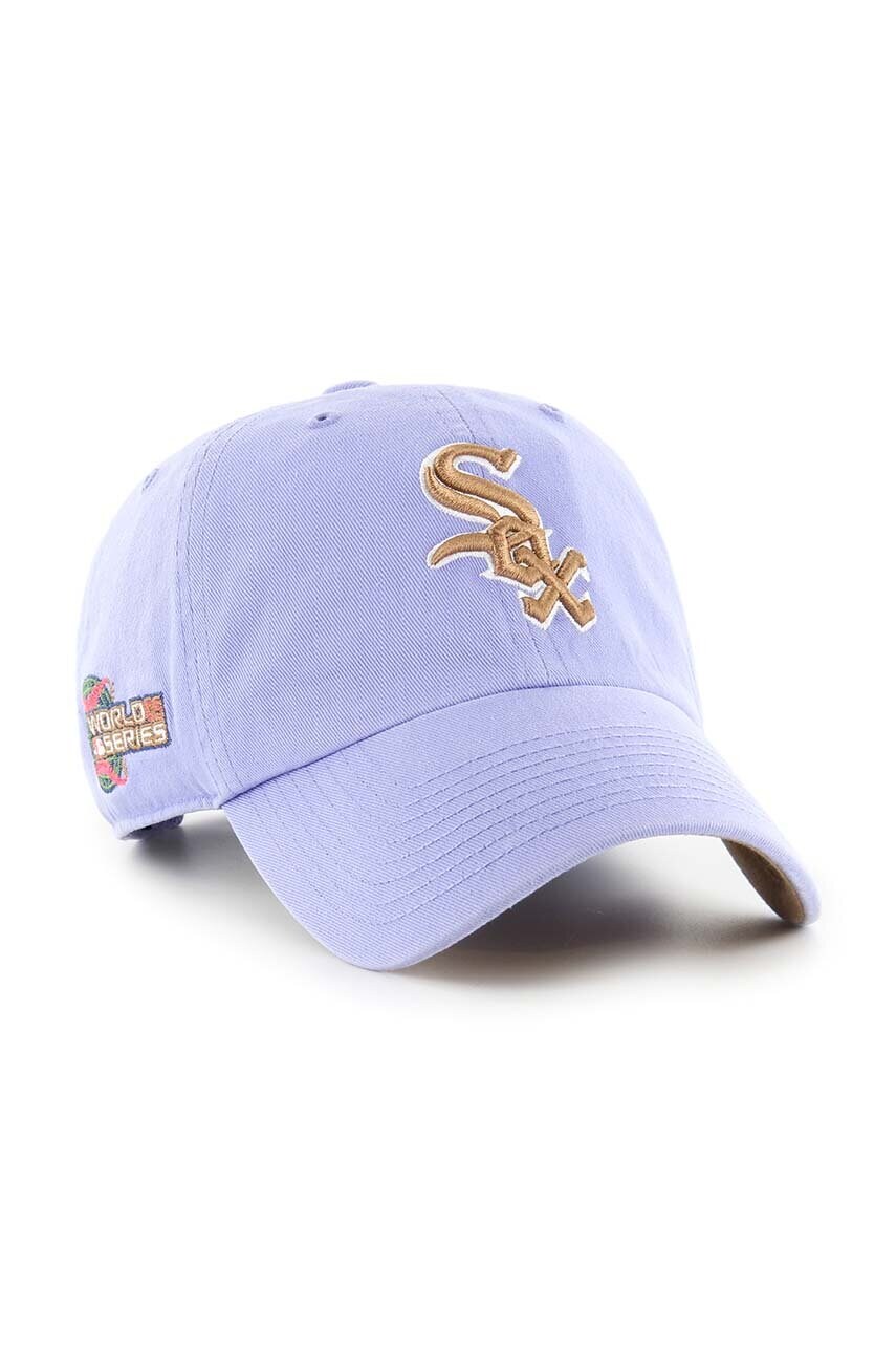 Кепка 47 brand MLB Chicago White Sox колір фіолетовий з аплікацією