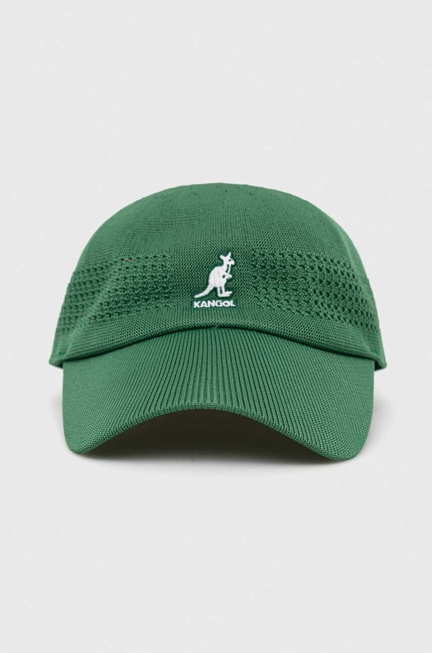 Кепка Kangol колір зелений однотонна