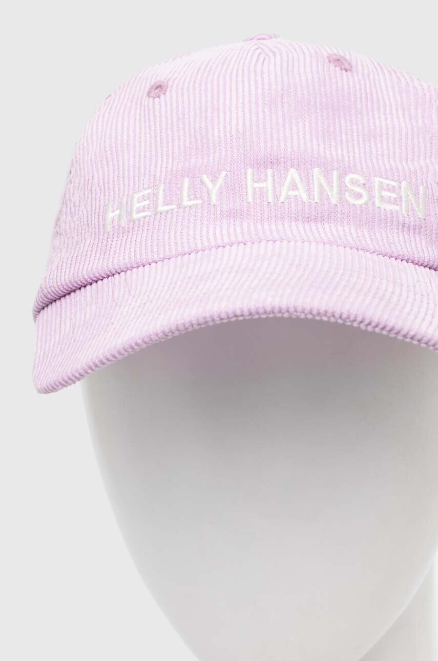 Вельветова кепка Helly Hansen Graphic Cap колір зелений з аплікацією