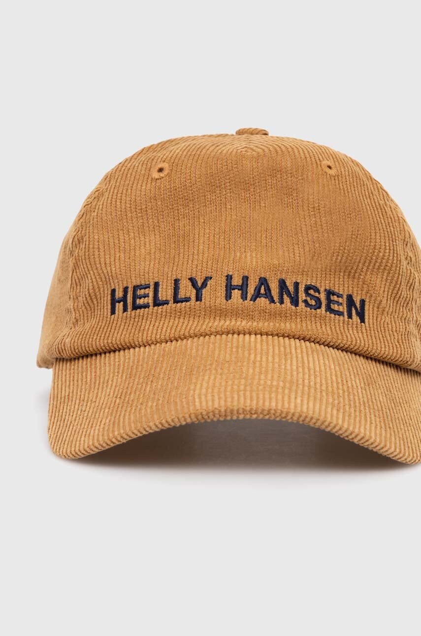 Вельветова кепка Helly Hansen Graphic Cap колір зелений з аплікацією