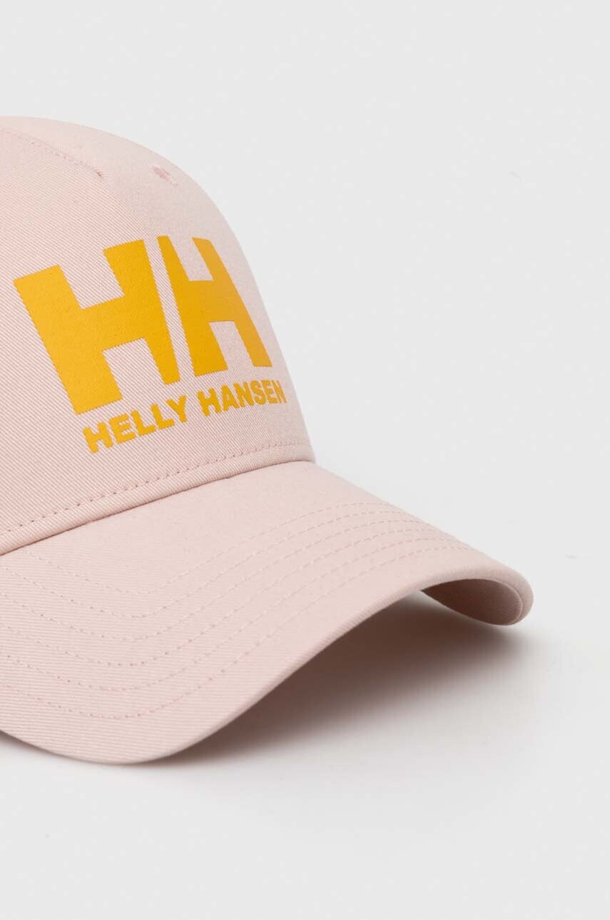Бавовняна бейсболка Helly Hansen Czapka Helly Hansen HH Ball Cap 67434 001 колір рожевий з принтом