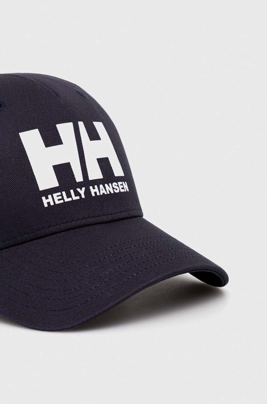 Бавовняна бейсболка Helly Hansen Czapka Helly Hansen HH Ball Cap 67434 001 колір синій з принтом