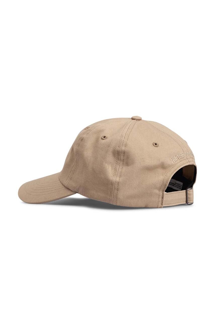 Бавовняна шапка Norse Projects Twill Sports Cap колір бежевий з аплікацією N80-0001 0966