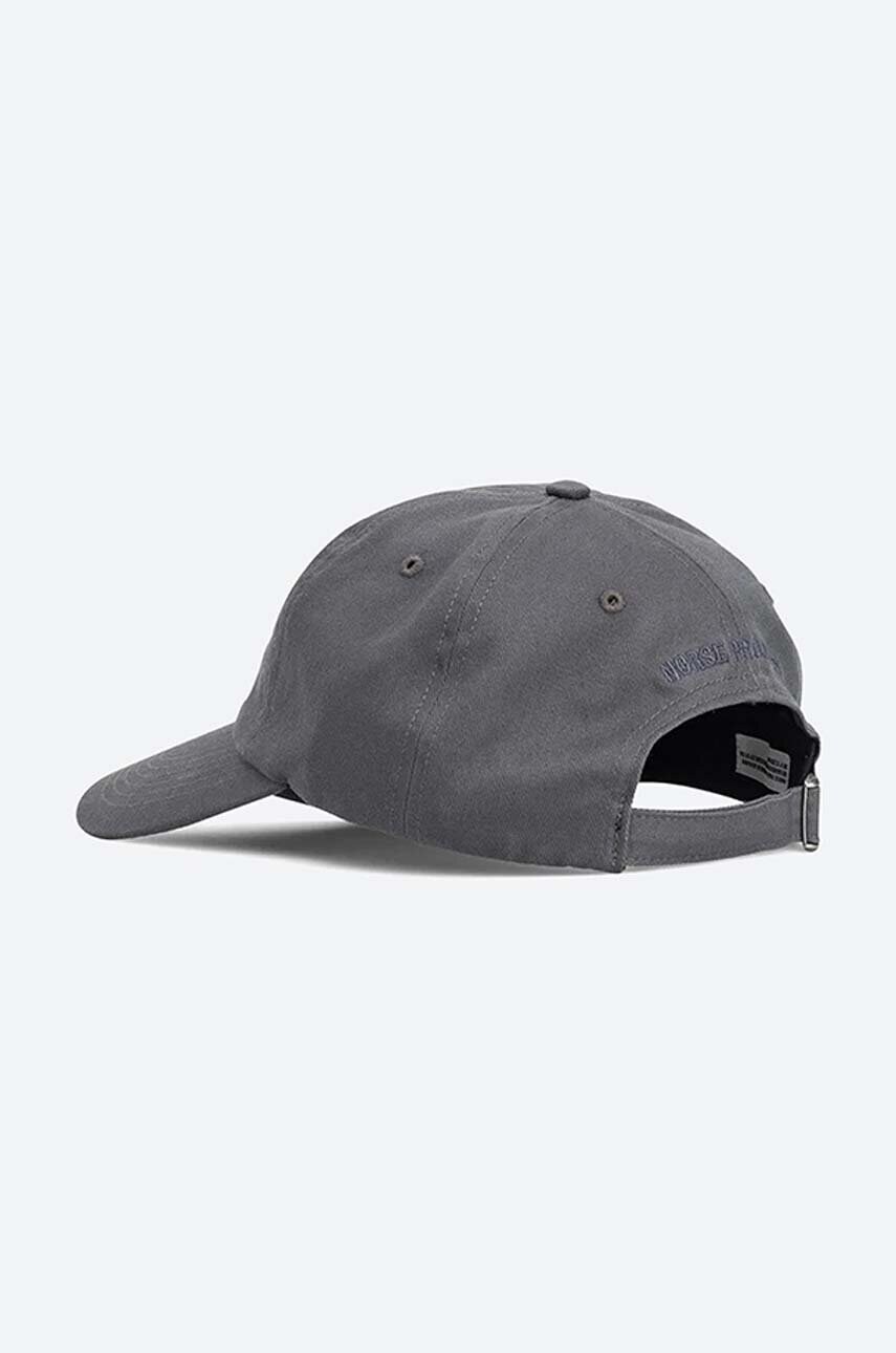 Бавовняна бейсболка Norse Projects колір сірий однотонна N80.0001.1072-1072