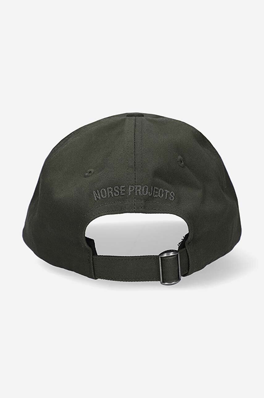 Бавовняна бейсболка Norse Projects колір зелений однотонна N80.0001.8109-8109