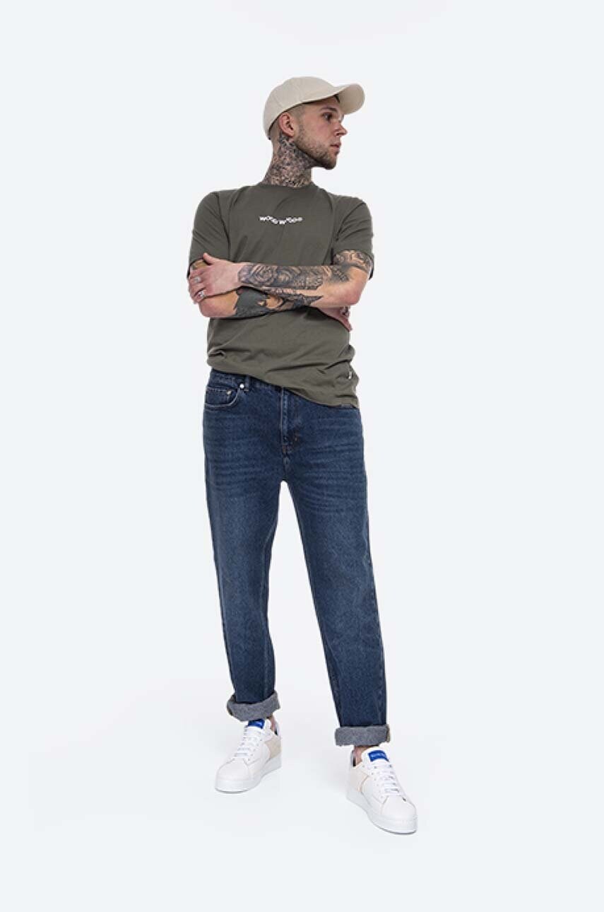Бавовняна бейсболка Wood Wood Low Profile колір бежевий однотонна 12110804.7083-OFFWHITE