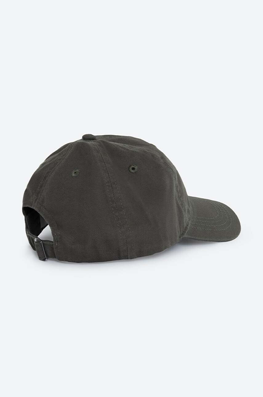 Бавовняна бейсболка Wood Wood Low Profile колір зелений однотонна 12110804.7083-OFFWHITE