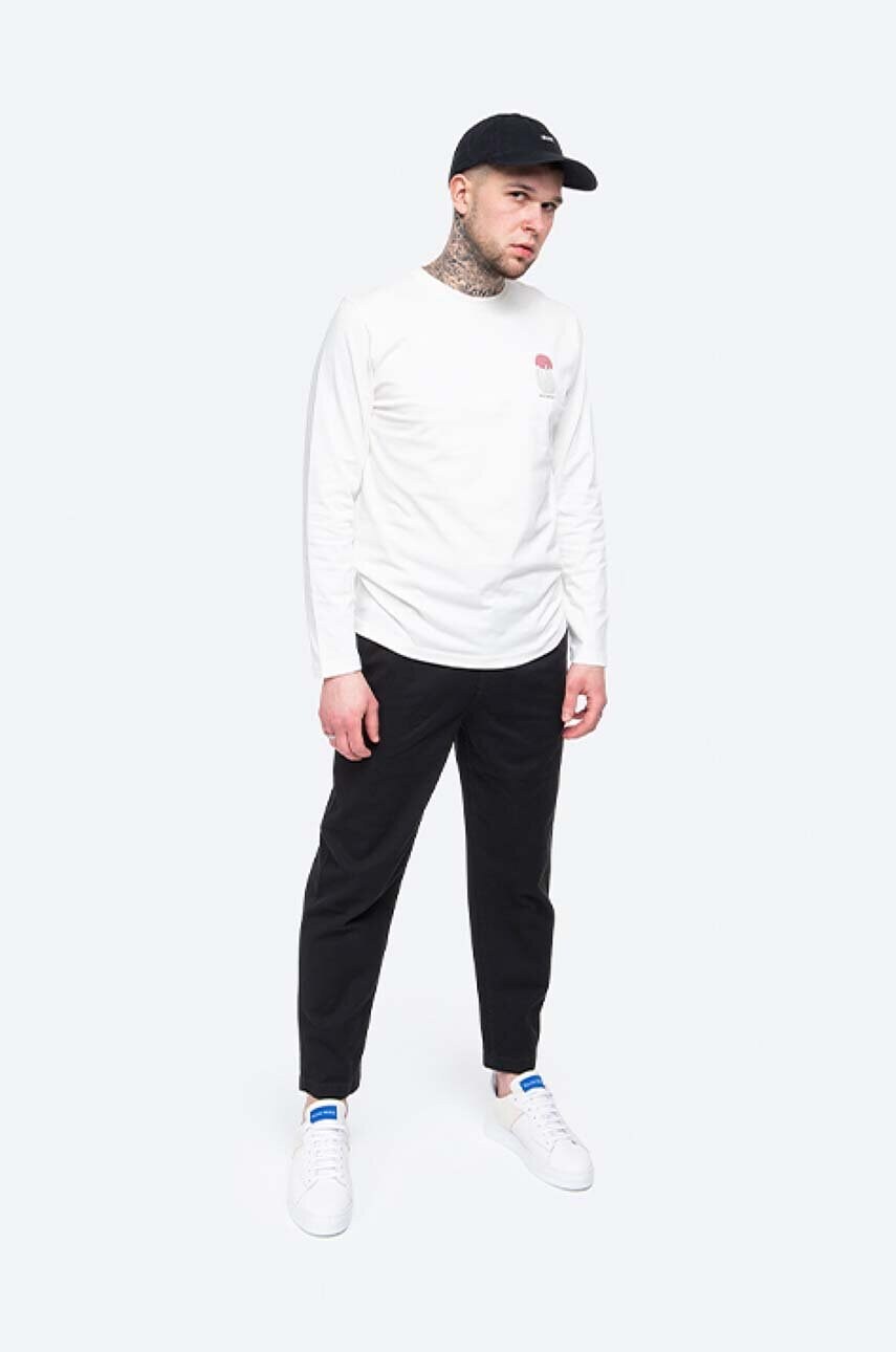 Бавовняна бейсболка Wood Wood Low Profile колір чорний однотонна 12110804.7083-OFFWHITE