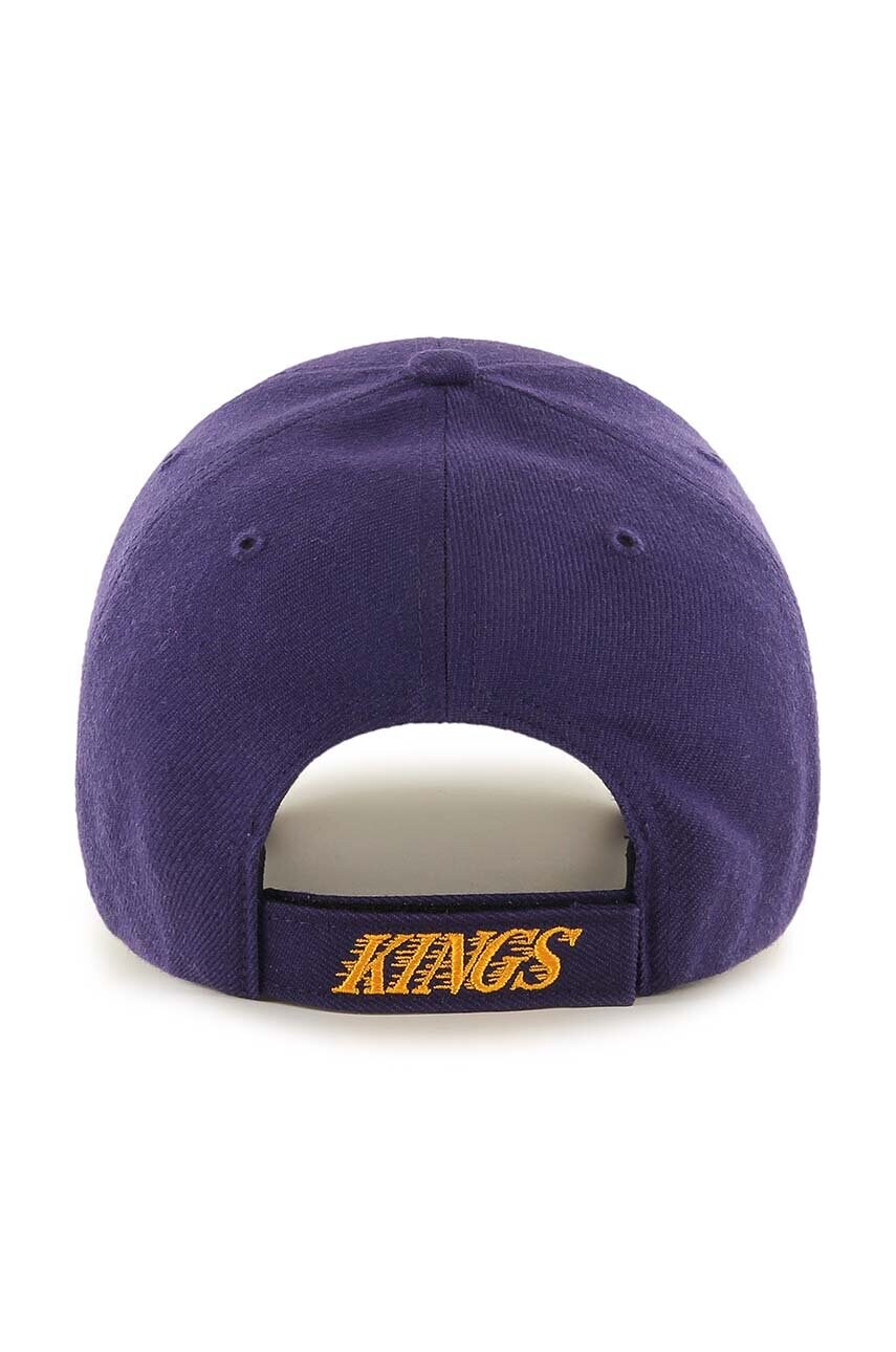 Кепка з домішкою вовни 47 brand NHL Los Angeles Kings колір фіолетовий з аплікацією