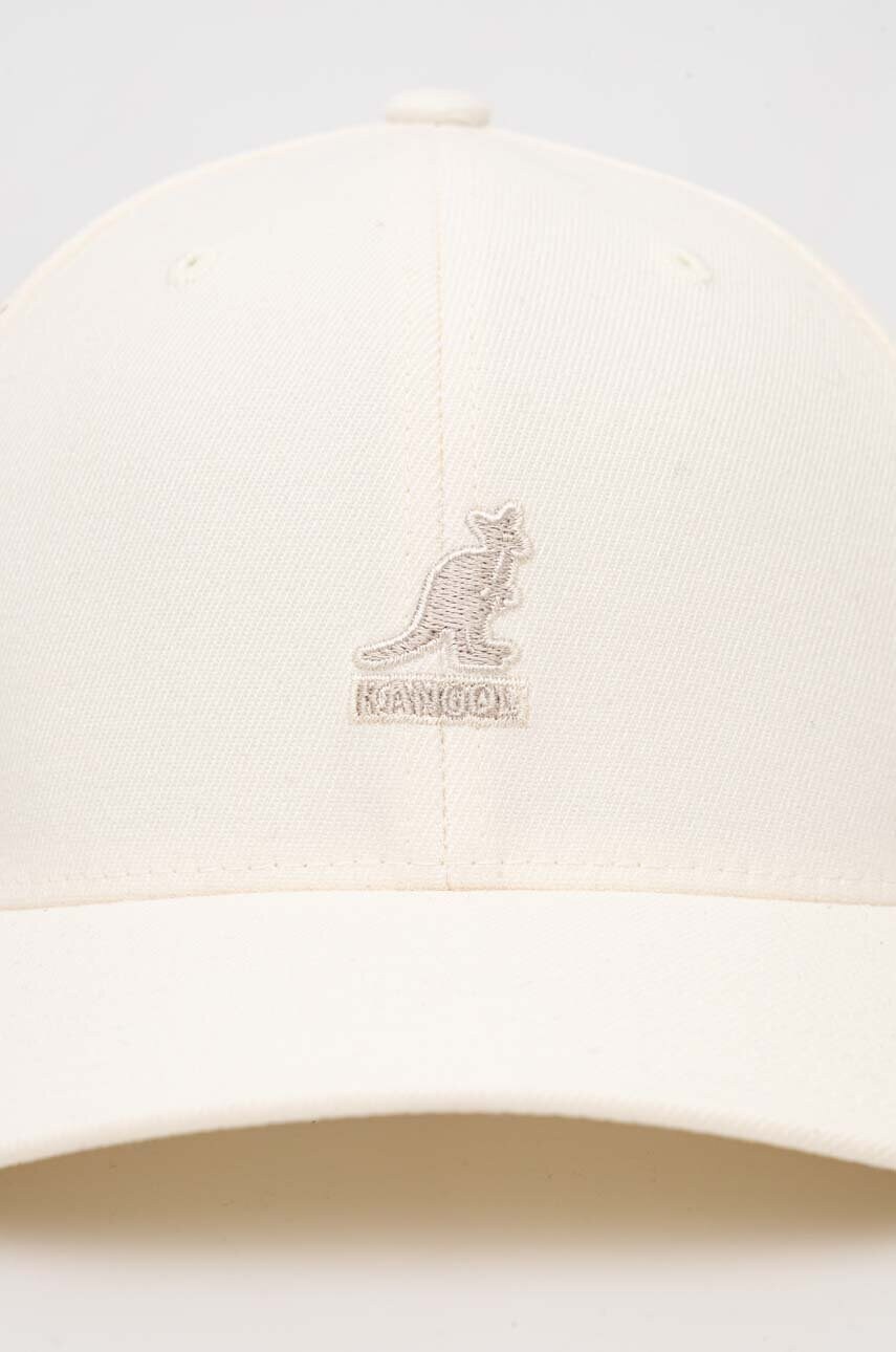 Кепка з домішкою вовни Kangol колір бежевий однотонна