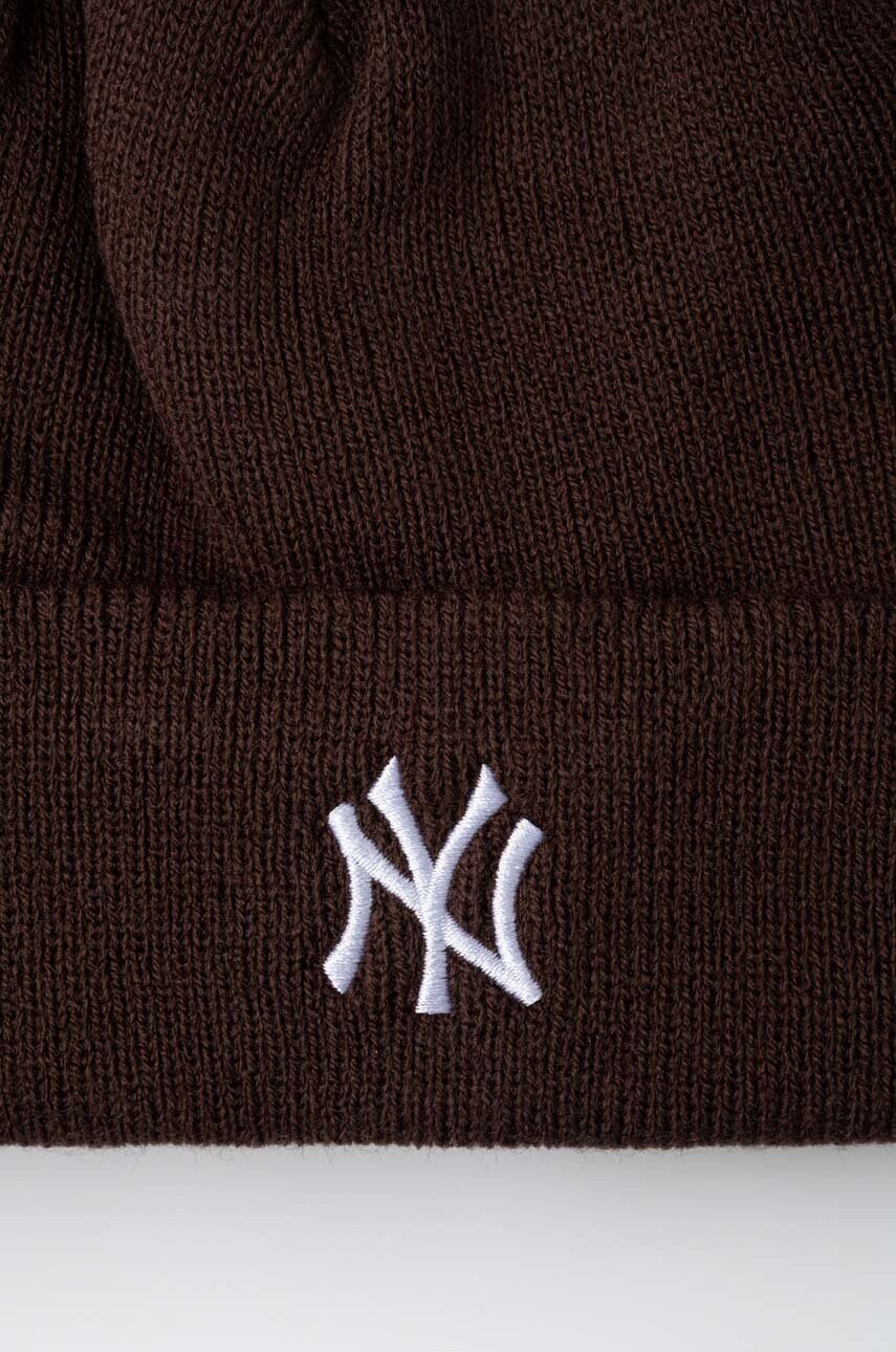 Шапка 47 brand New York Yankees Randle колір коричневий з товстого трикотажу