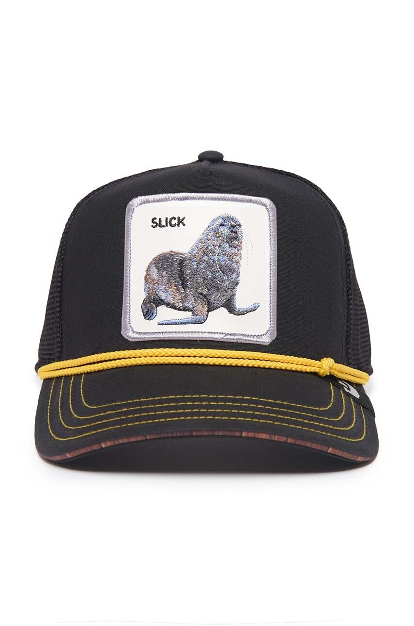 Кепка Goorin Bros Seal of Approval колір чорний з аплікацією 101-1130