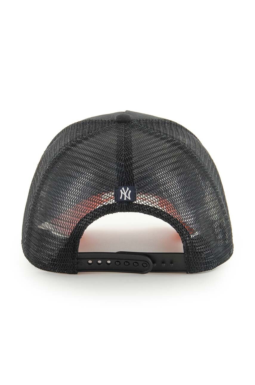 Бавовняна бейсболка 47 brand MLB New York Yankees колір чорний з аплікацією B-ICNDT17CTP-BK