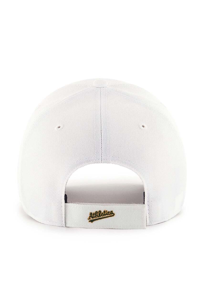 Кепка 47 brand MLB Oakland Athletics колір білий з аплікацією B-MVP18WBV-WHA