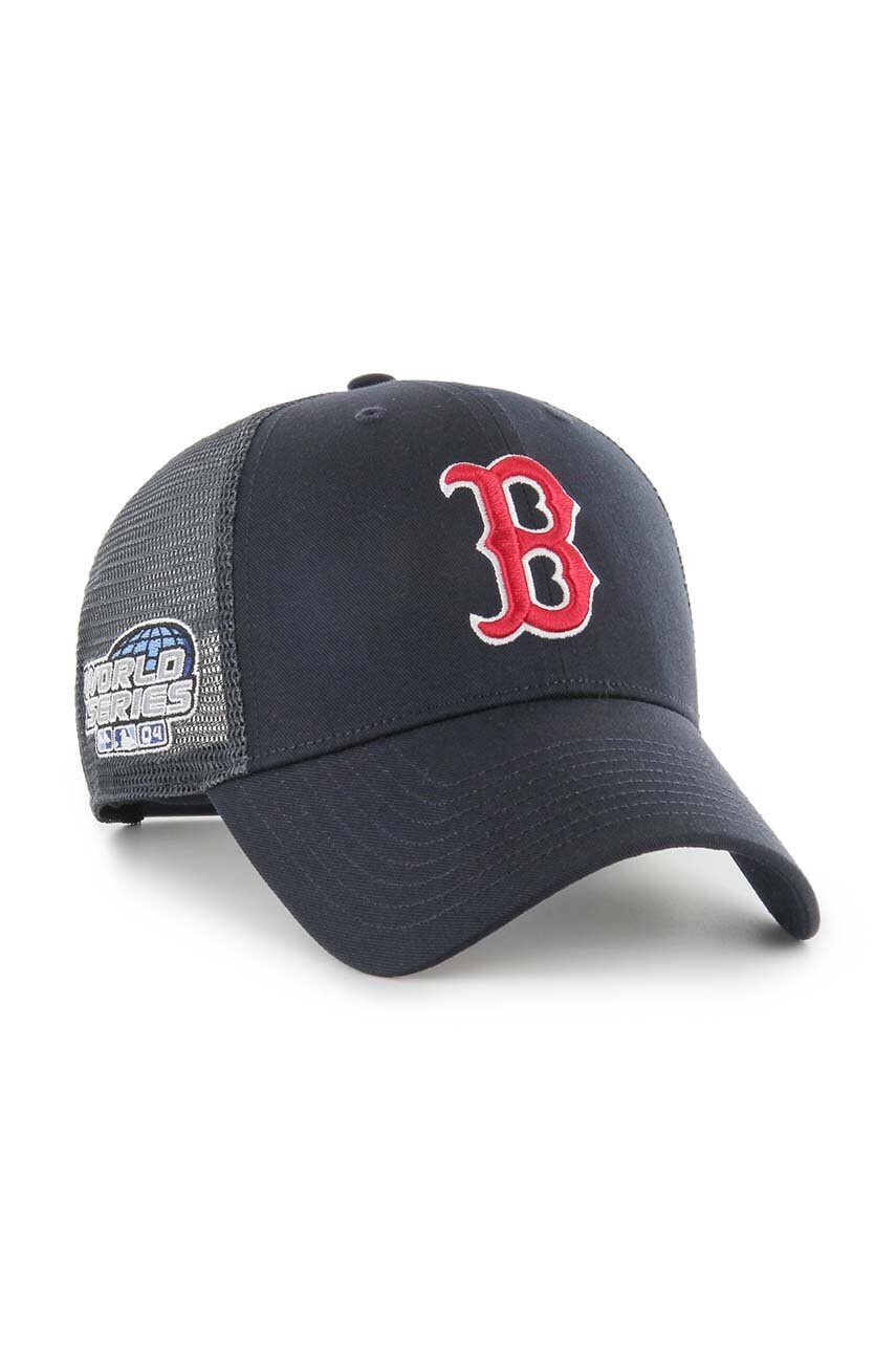 Кепка 47 brand MLB Boston Red Sox колір синій з аплікацією BCWS-BRSRS02CTP-NY04