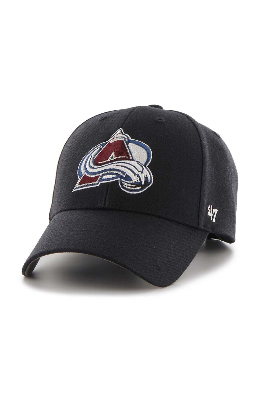 Кепка 47 brand NHL Colorado Avalanche колір синій з аплікацією H-MVP16WBV-NY