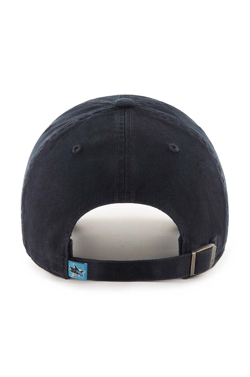 Бавовняна бейсболка 47 brand NHL San Jose Sharks колір чорний з аплікацією H-RGW22GWS-BK