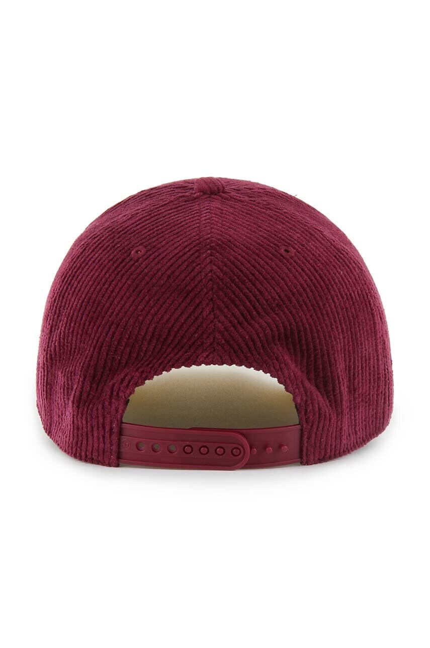 Вельветова кепка 47 brand MLB Philadelphia Phillies колір бордовий з аплікацією B-SKYLC19EWP-CA
