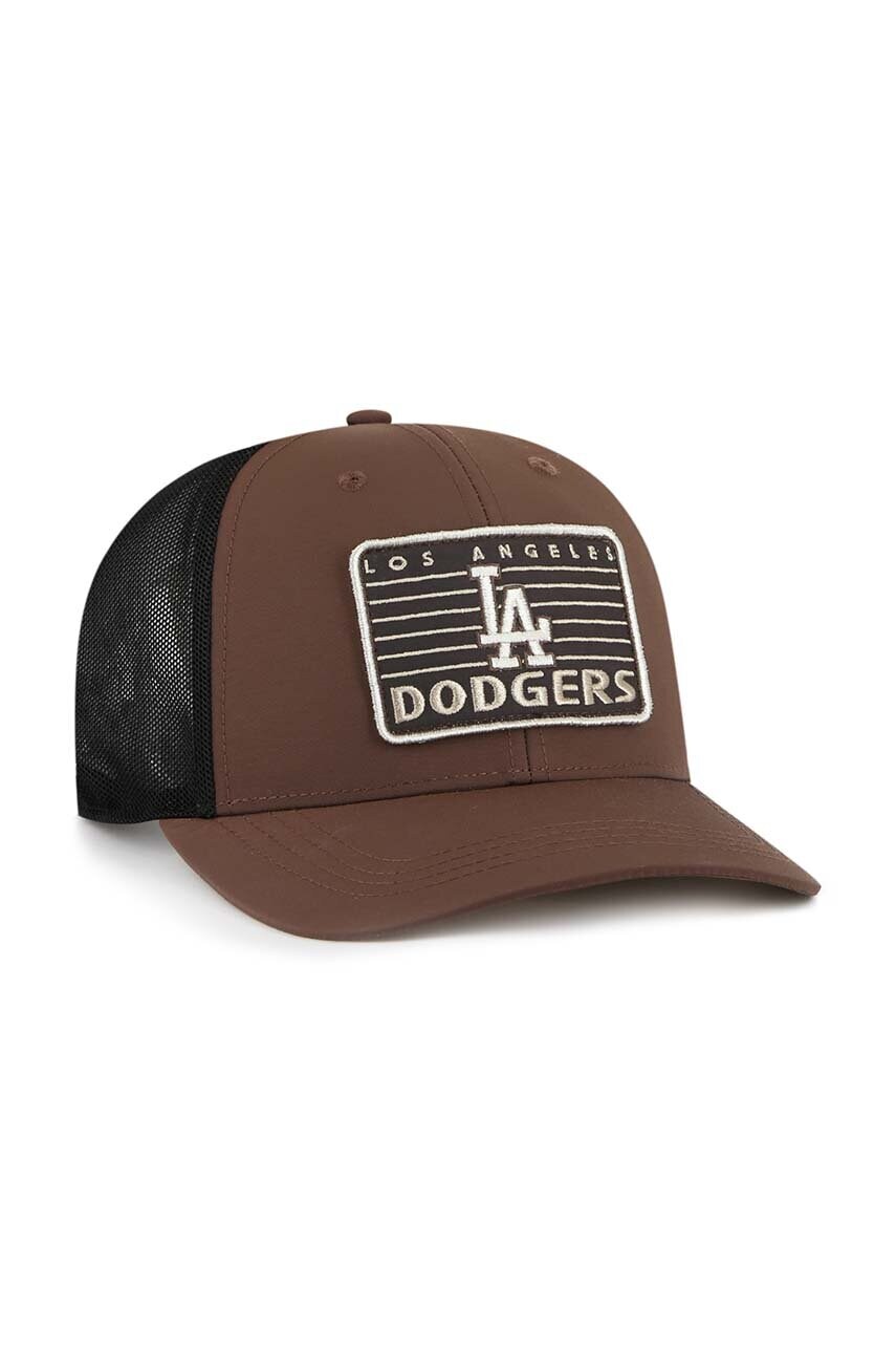 Кепка 47 brand MLB Los Angeles Dodgers колір коричневий з аплікацією B-OUTTK12NYP-BW