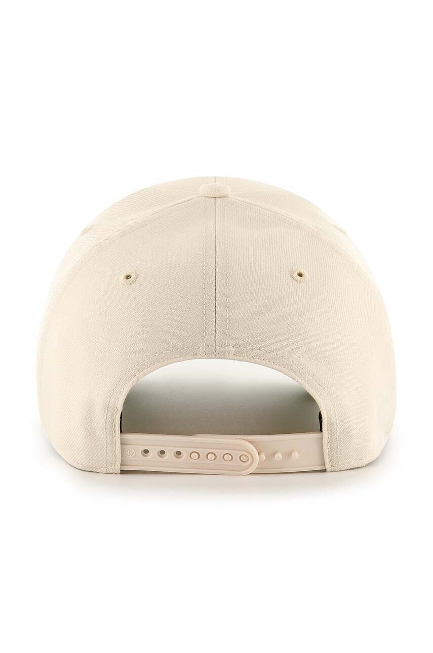 Кепка з домішкою вовни 47 brand MLB Boston Red Sox колір бежевий з аплікацією BAS-SUMVP902WBP-NTA99