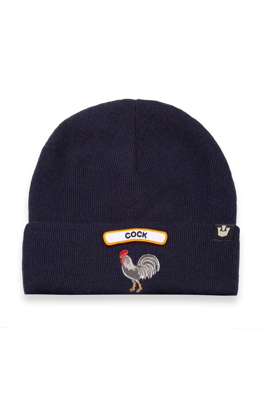 Вовняна шапка Goorin Bros Soft Rock Cock колір синій вовна 107-1795