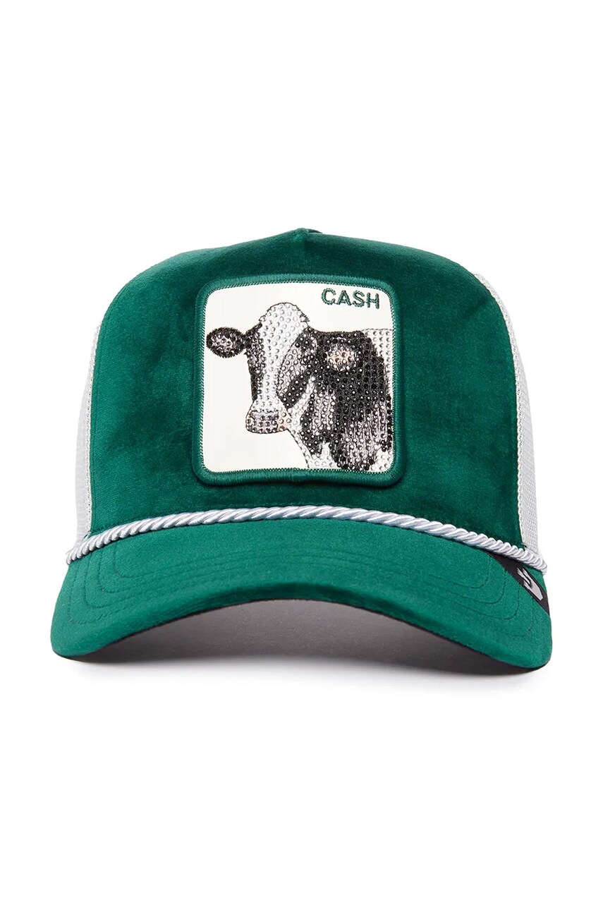 Кепка Goorin Bros Emerald Cow колір зелений з аплікацією 101-1718