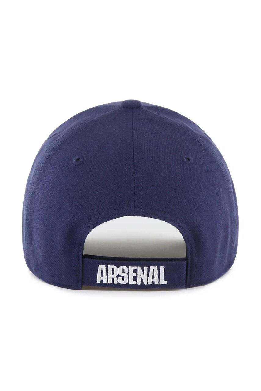 Бавовняна бейсболка 47 brand Arsenal FC колір синій з аплікацією EPL-MVP30WBV-LNA