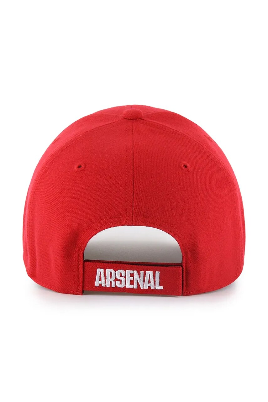 Кепка 47 brand EPL Arsenal FC колір червоний з аплікацією EPL-MVP30WBV-RDA