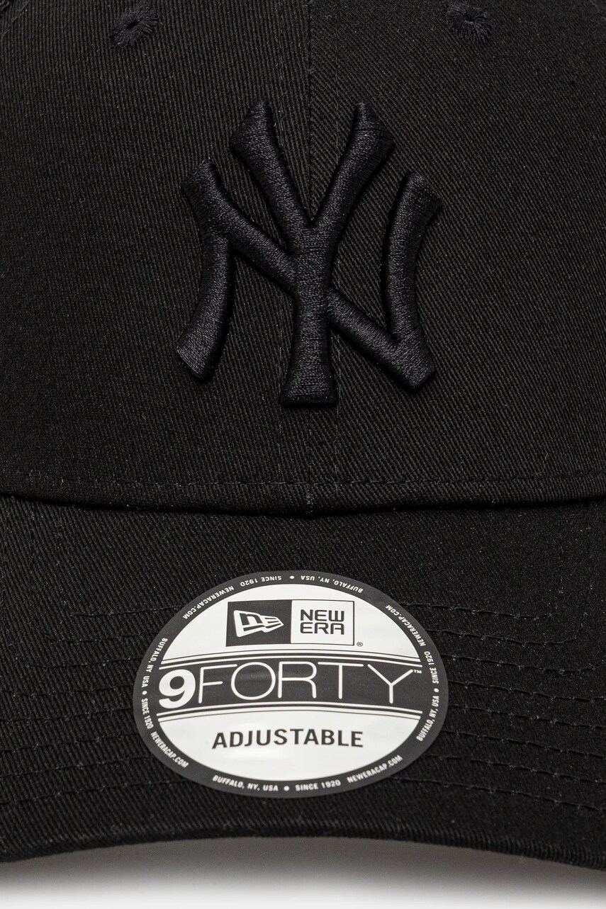 Кепка New Era колір чорний однотонна 60579078