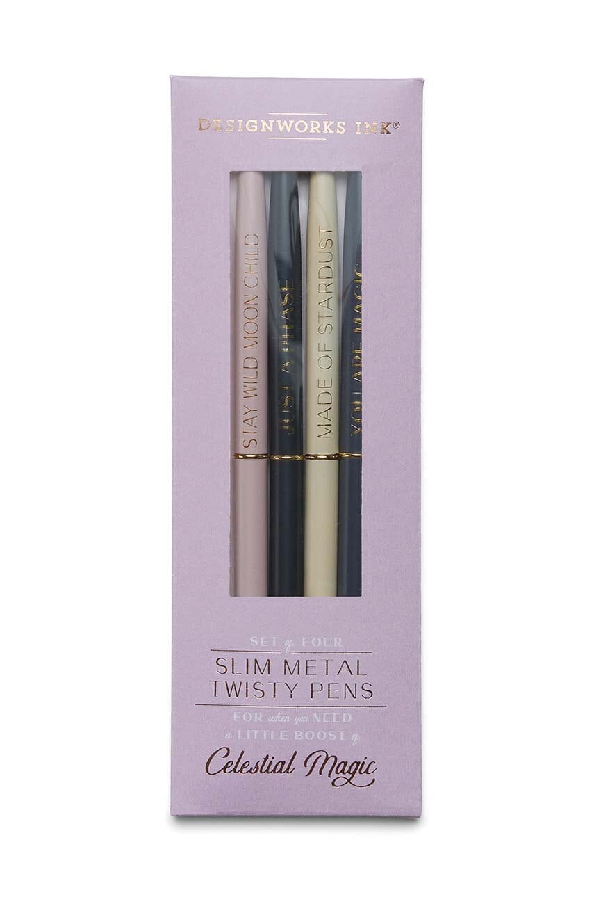 Набір ручок Designworks Ink Twisty Slim Metal Pens 4-pack