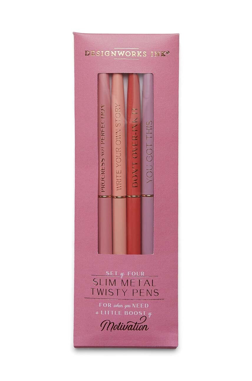Набір ручок Designworks Ink Twisty Slim Metal Pen Set 4-pack