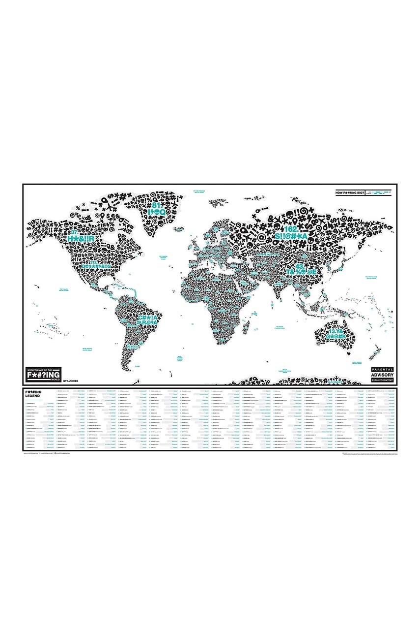 Скретч-карта Luckies of London F*#?ING Scratch Map