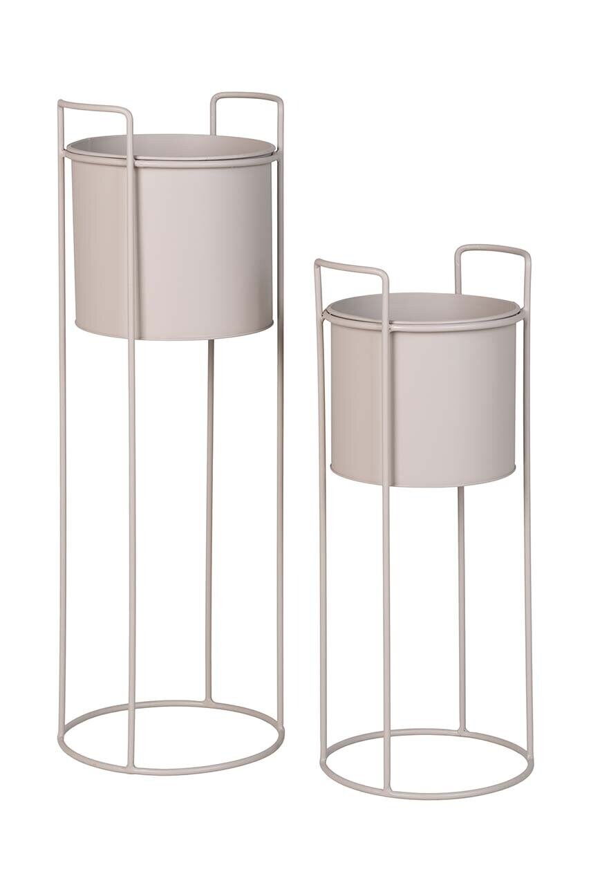 Квітковий горщик зі стелажем House Nordic Rabo 2-pack