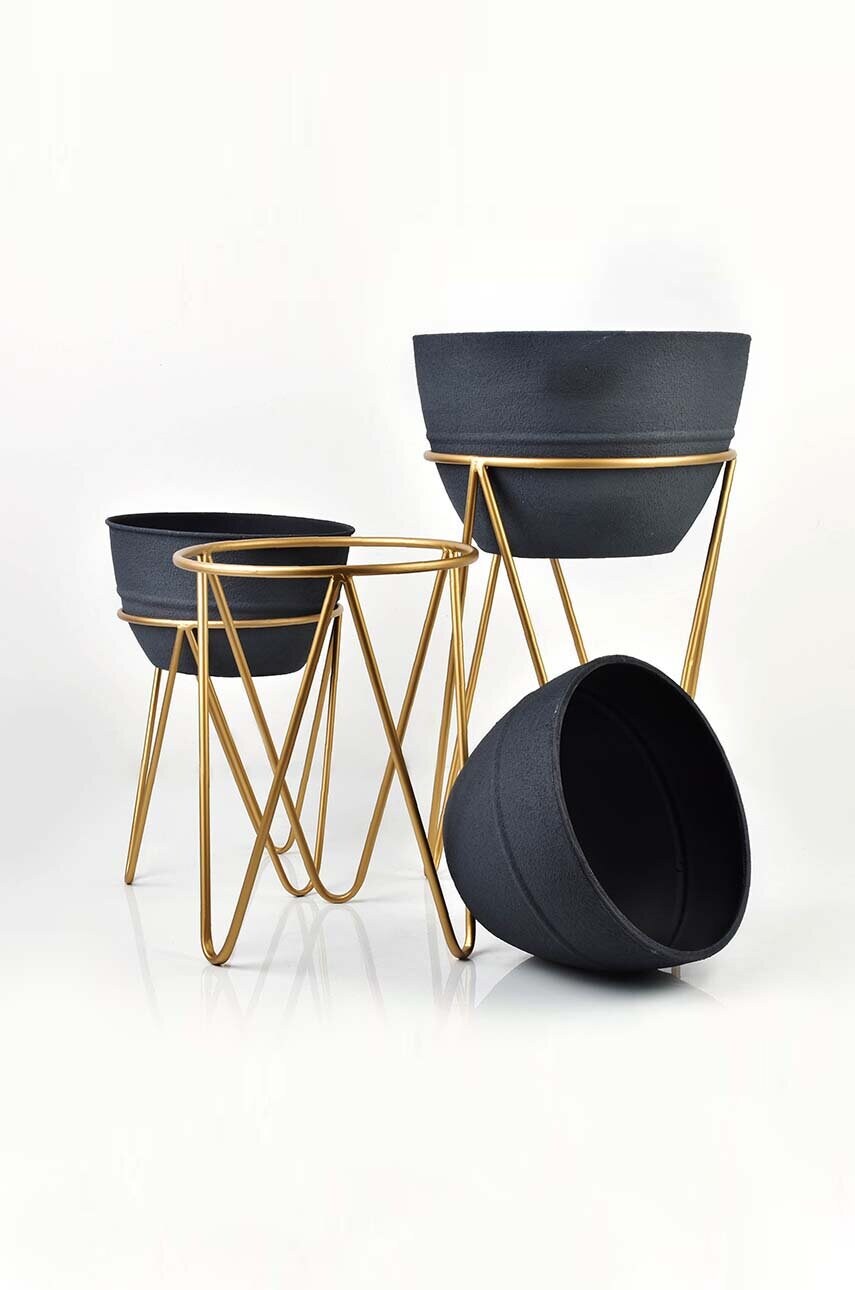Набір квіткових горщиків зі стелажем Affek Design Swen 3-pack