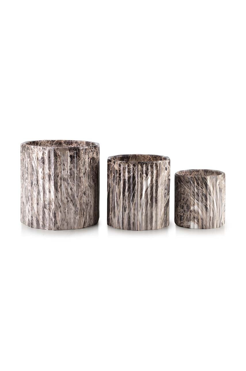 Набір квіткових горщиків Affek Design Neva Marble 3-pack