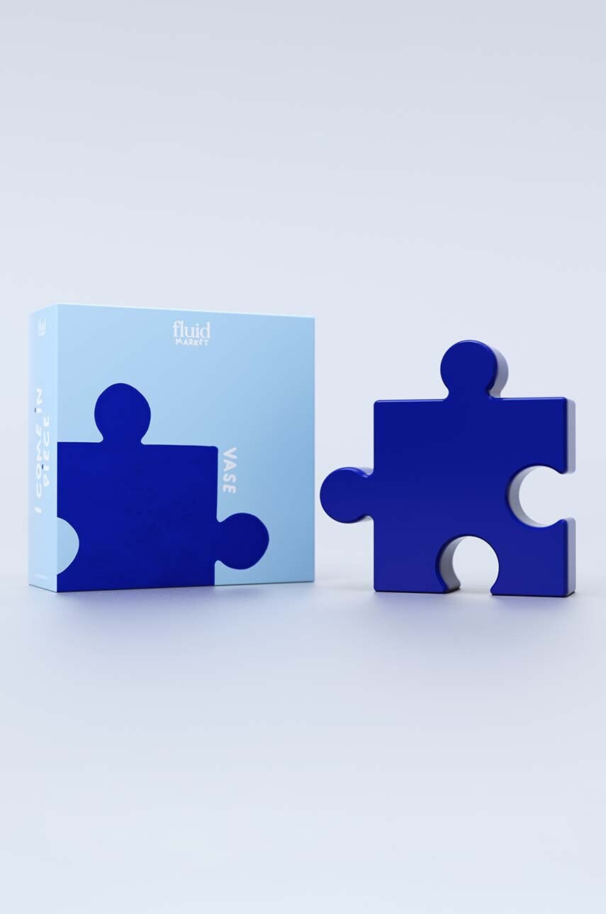 Декоративна ваза Fluid Market Blue Puzzle Vase