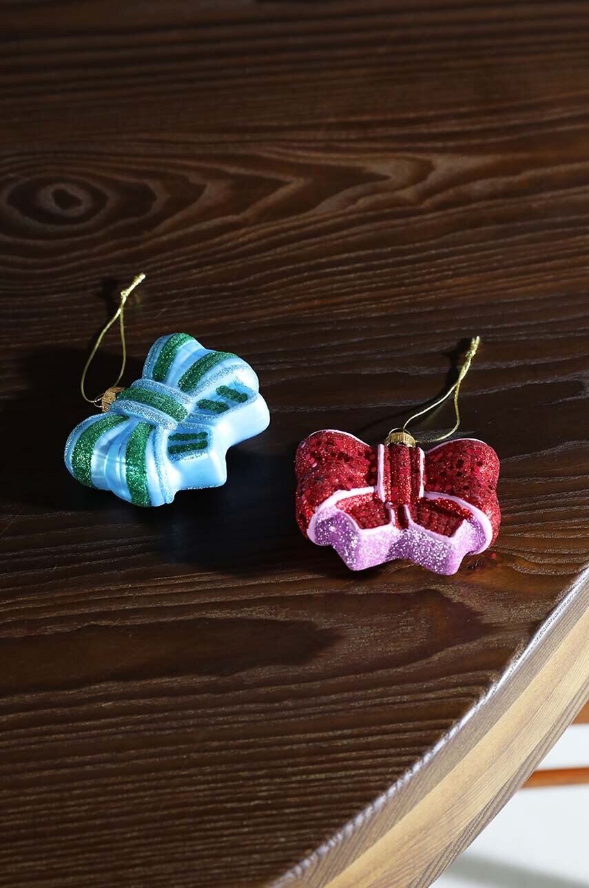 Куля на ялинку &k amsterdam Ornament Ribbon Blue