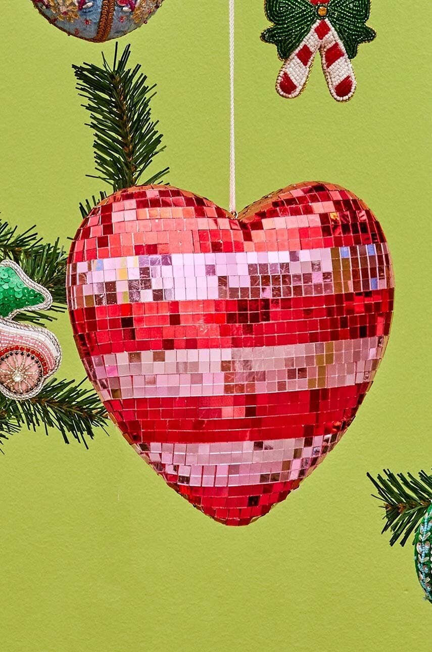 Новорічна прикраса Rice Large Heart Disco Ball