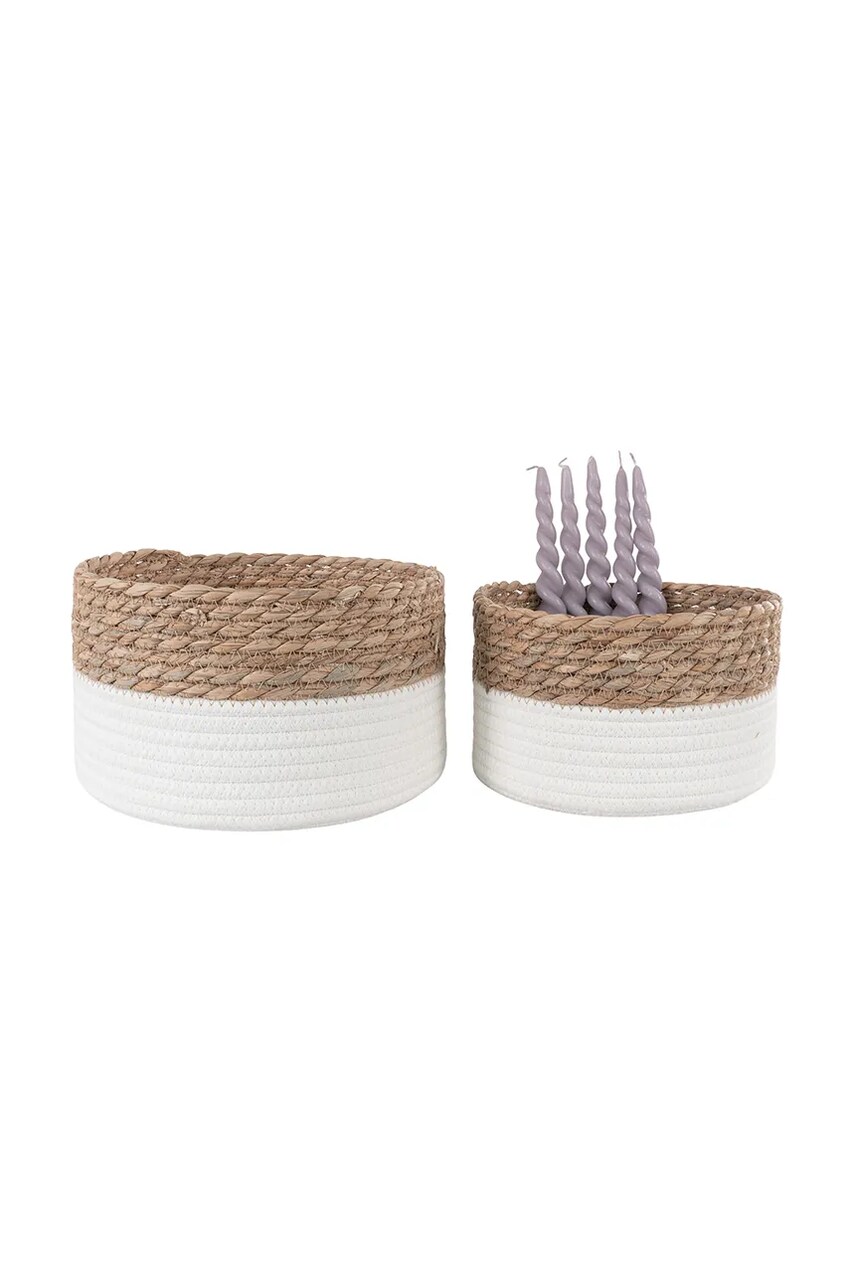 Набір кошиків для зберігання House Nordic Tanta 2-pack колір білий
