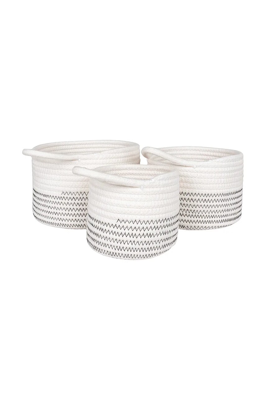 Набір кошиків для зберігання House Nordic Algar 3-pack колір білий