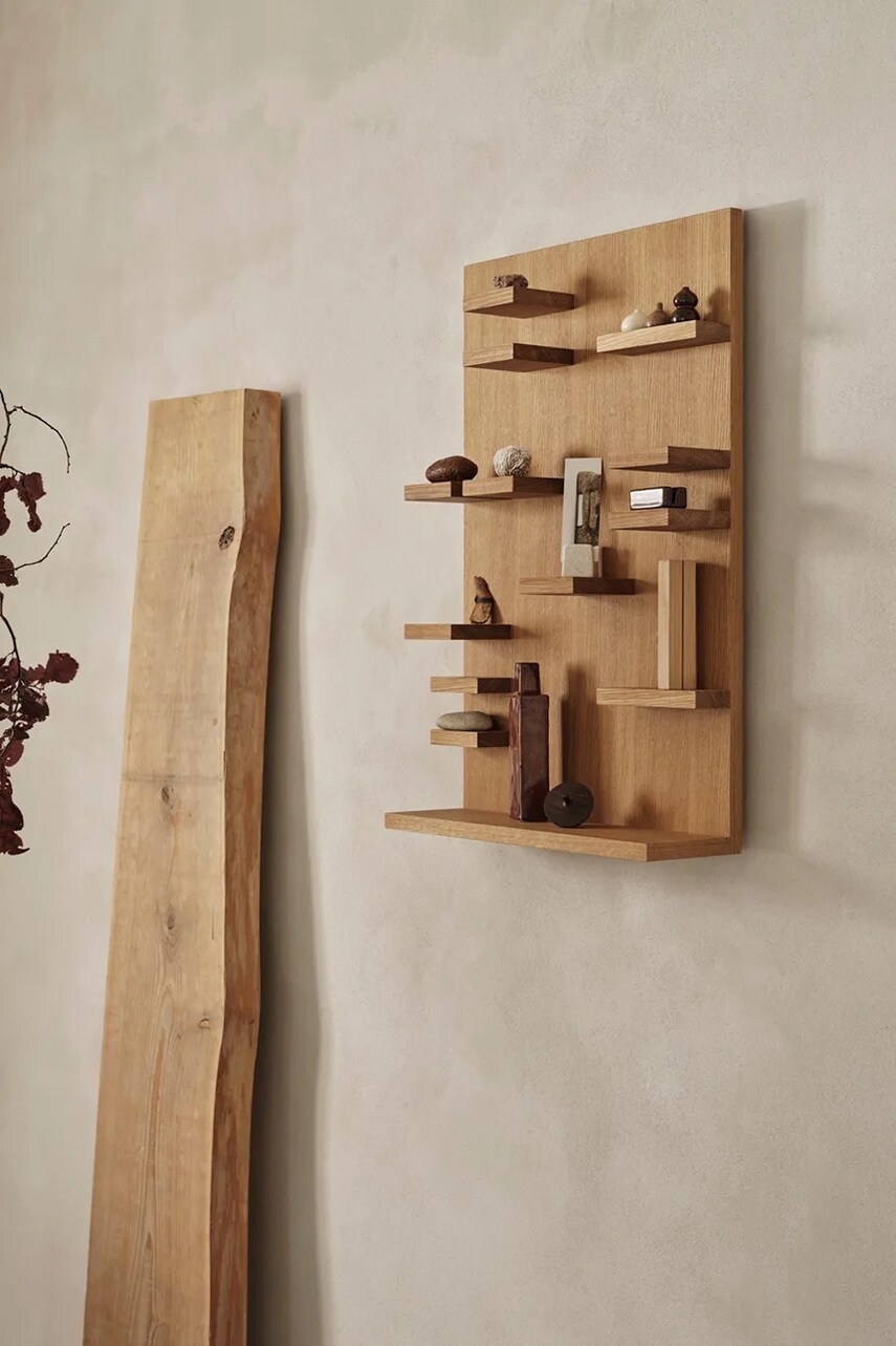 Настінна полиця ferm LIVING Parade колір коричневий